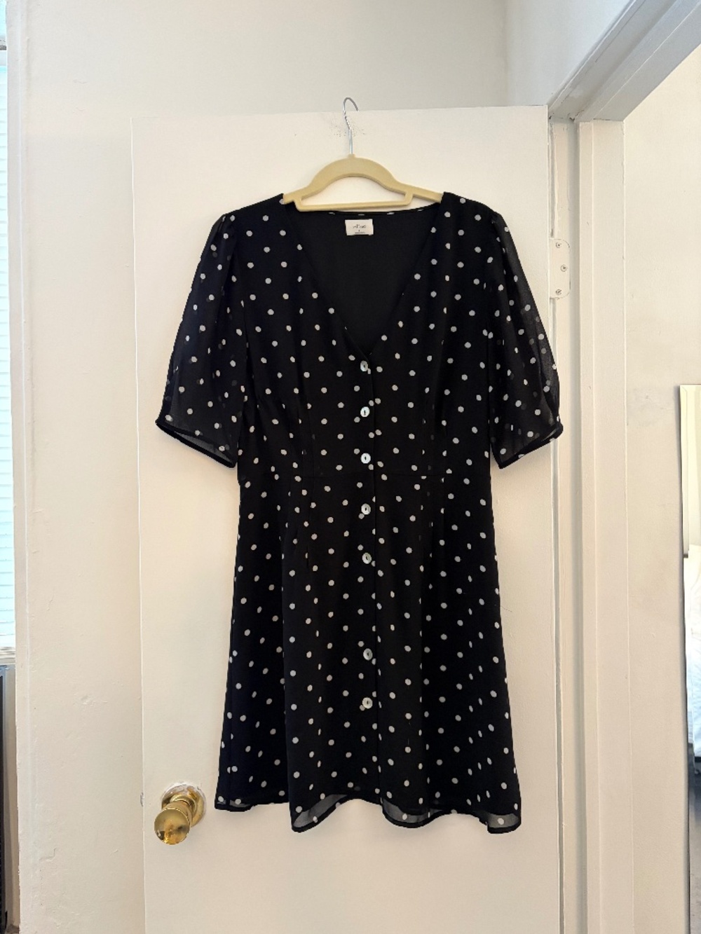 Wilfred Polka Dot Mini Dress - Size 8